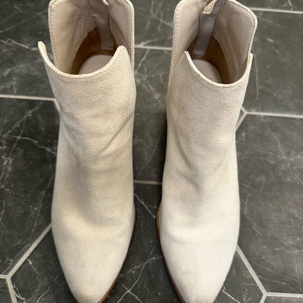 Nordstrom Cream Ankle Booties